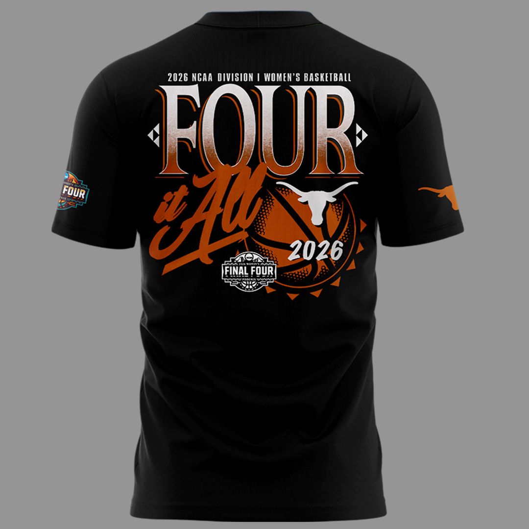 Texas Longhorns 2026 Women's Basketball Tournament March Madness Final Four T-Shirt