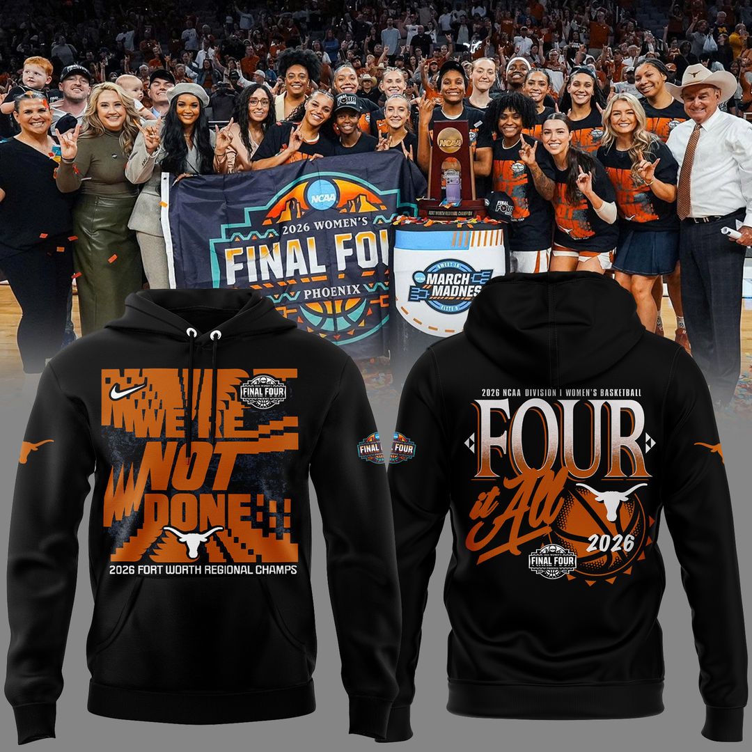 Texas Longhorns 2026 Women's Basketball Tournament March Madness Final Four Hoodie