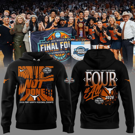 Texas Longhorns 2026 Women's Basketball Tournament March Madness Final Four Hoodie