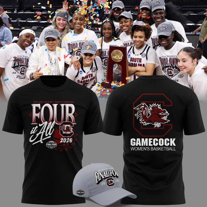 South Carolina Gamecocks 2026 Women's Basketball Tournament March Madness Final Four T-Shirt
