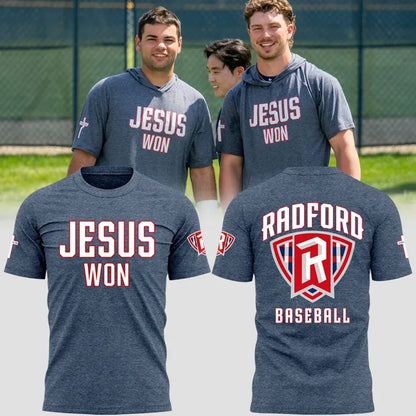 Limited Edition Radford Baseball Jesus Won Tshirt