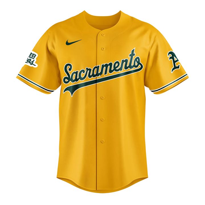 Men's Athletics Nike Gold Sacramento Custom Jersey