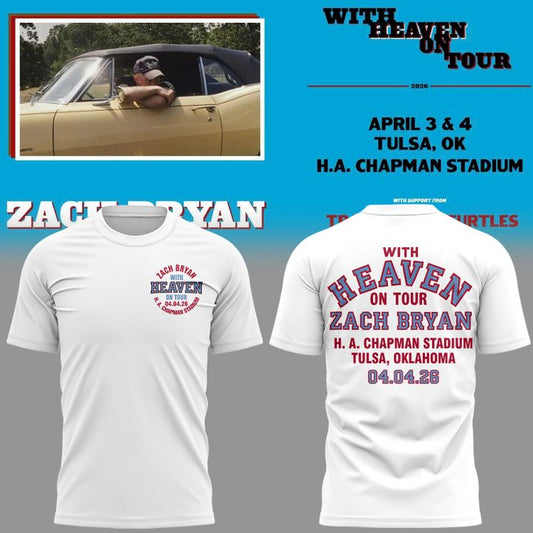 Exclusive Version Zach Bryan H. A. Chapman Stadium Tshirt 2026