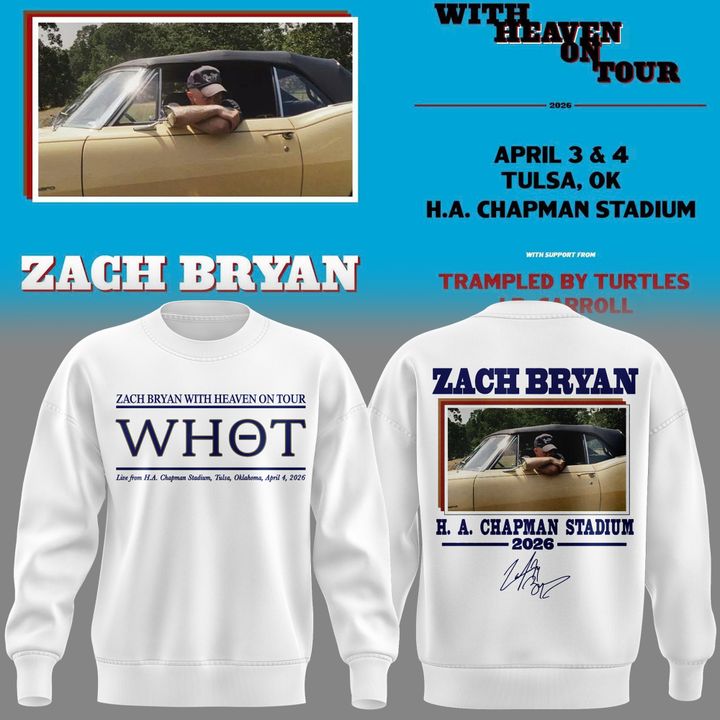 Exclusive Version Zach Bryan H. A. Chapman Stadium White Sweat 2026