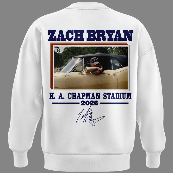 Exclusive Version Zach Bryan H. A. Chapman Stadium White Sweat 2026