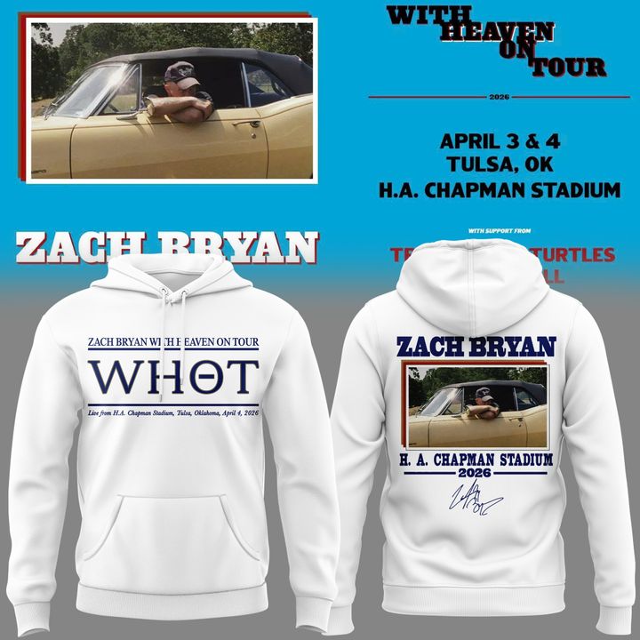 Exclusive Version Zach Bryan H. A. Chapman Stadium White Hoodie 2026