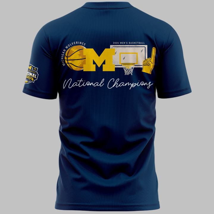 Michigan Wolverines 2026 Men's Basketball National Champions T-Shirt