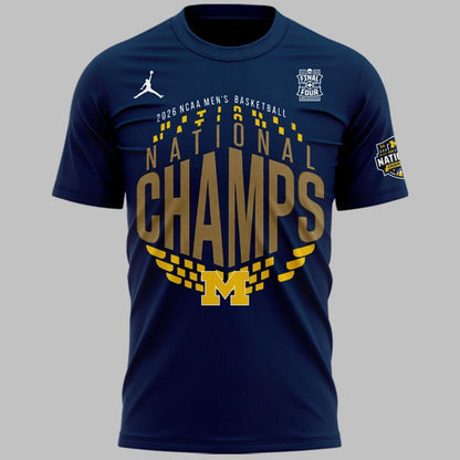 Michigan Wolverines 2026 Men's Basketball National Champions T-Shirt