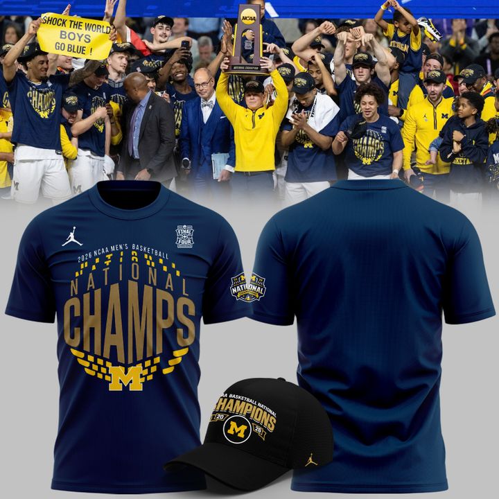 Michigan Wolverines 2026 Men's Basketball National Champions T-Shirt