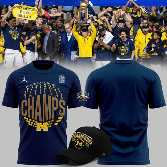 Michigan Wolverines 2026 Men's Basketball National Champions T-Shirt