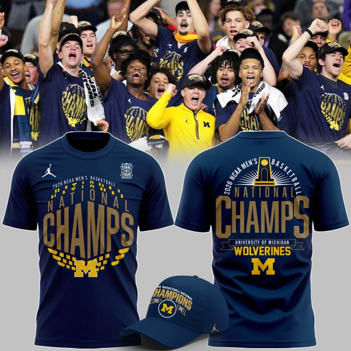 Michigan Wolverines 2026 Men's Basketball National Champions T-Shirt