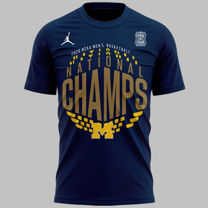 Michigan Wolverines 2026 Men's Basketball National Champions T-Shirt