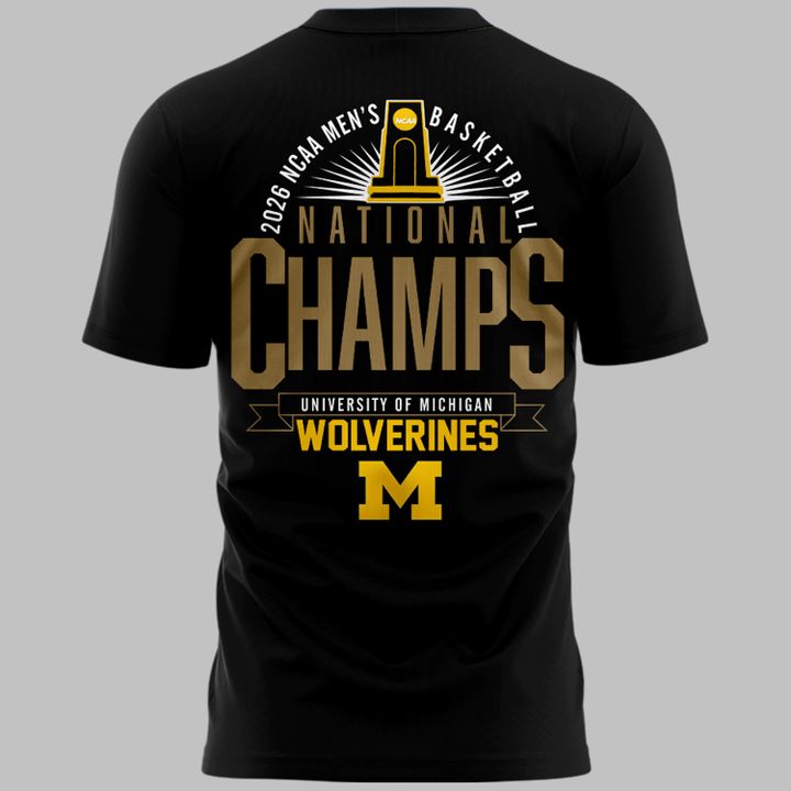 Michigan Wolverines 2026 Men's Basketball National Champions T-Shirt