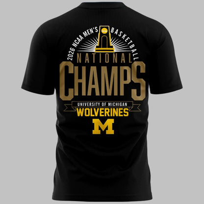Michigan Wolverines 2026 Men's Basketball National Champions T-Shirt