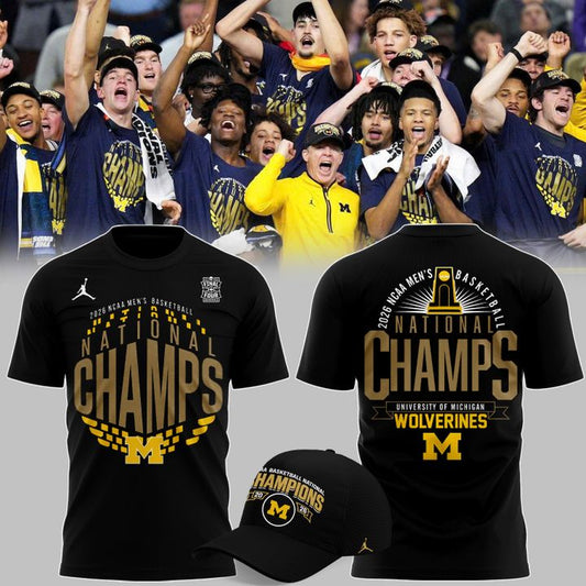 Michigan Wolverines 2026 Men's Basketball National Champions T-Shirt