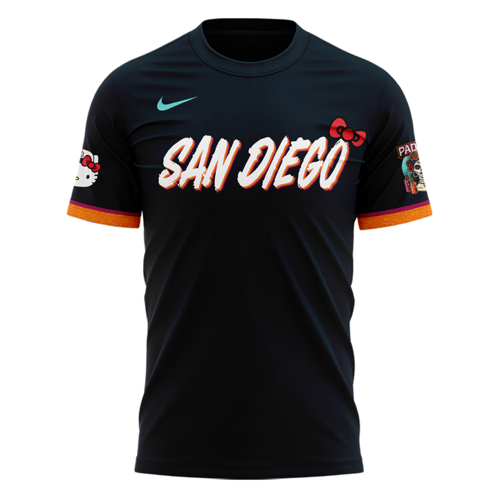 Special Edition San Diego Padres New City Connect x Hello Kitty Tshirt