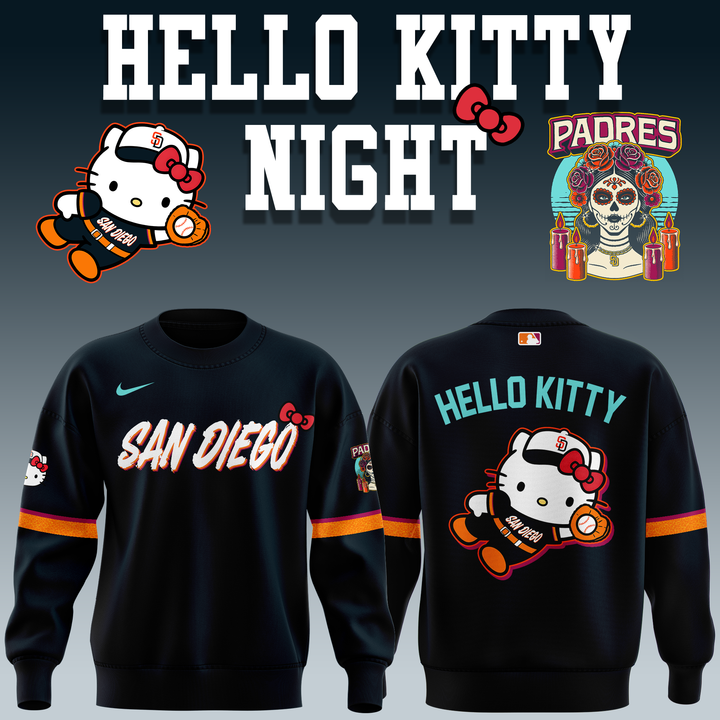 Special Edition San Diego Padres New City Connect x Hello Kitty Sweatshirt