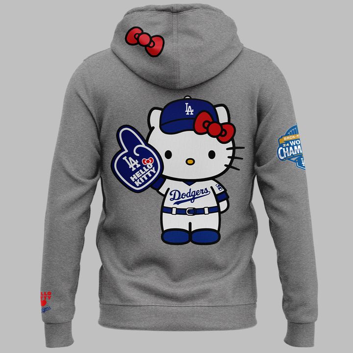 Exclusive 2026 Hoodie Los Angeles Dodgers x Hello Kitty for fans!