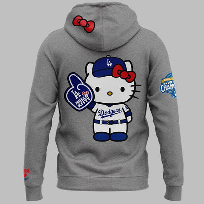 Exclusive 2026 Hoodie Los Angeles Dodgers x Hello Kitty for fans!