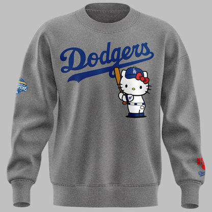 Exclusive Sweatshirt Los Angeles Dodgers x Hello Kitty for fans!