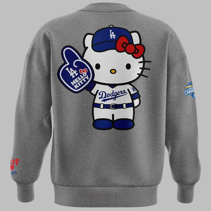 Exclusive Sweatshirt Los Angeles Dodgers x Hello Kitty for fans!