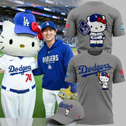 Exclusive Sweatshirt Los Angeles Dodgers x Hello Kitty for fans!