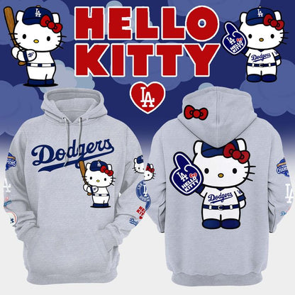 Unisex Los Angeles Dodgers Hello Kitty Night Game 2026 Gray Hoodie