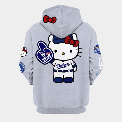 Unisex Los Angeles Dodgers Hello Kitty Night Game 2026 Gray Hoodie