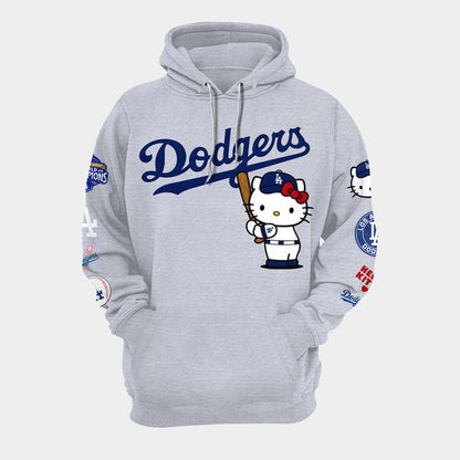 Unisex Los Angeles Dodgers Hello Kitty Night Game 2026 Gray Hoodie