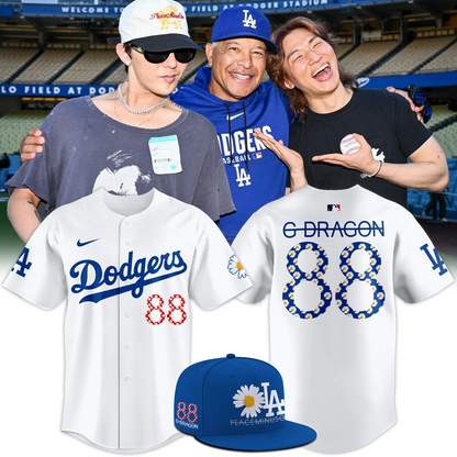 _G-Dragon Los Angeles Dodgers Peaceminusone Baseball Jersey