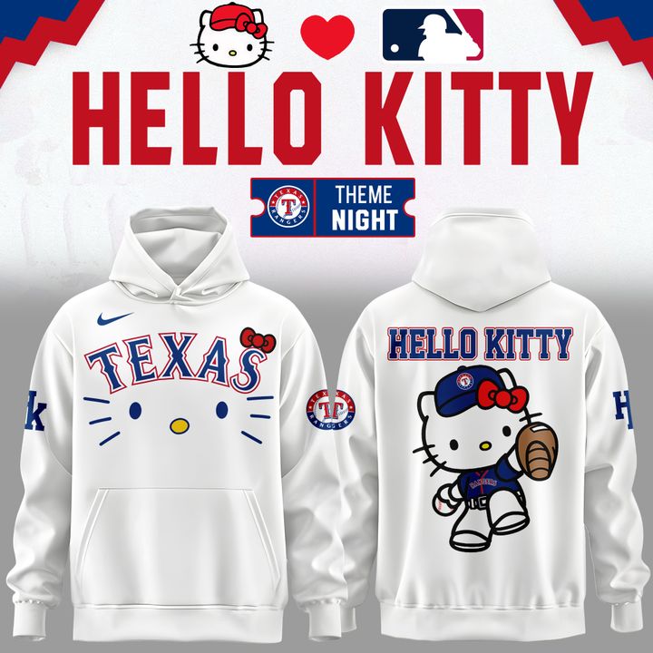 Limited Edition Texas Rangers x Hello Kitty Night Hoodie 2026
