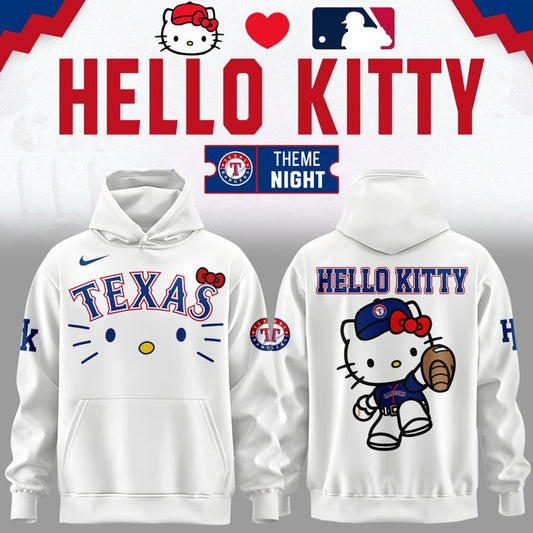 Limited Edition Texas Rangers x Hello Kitty Night Hoodie 2026