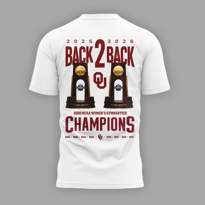 Oklahoma Women's Gymnastics 2026 NCAA National Champions T-Shirt