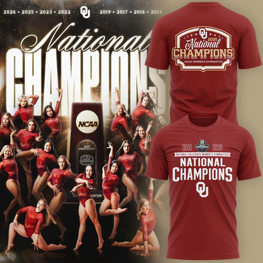 Oklahoma Women's Gymnastics 2026 NCAA National Champions T-Shirt