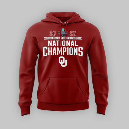 Oklahoma Sooners Champion 2026 NCAA Women's Gymnastics National Champions - Hoodie