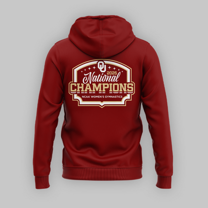 Oklahoma Sooners Champion 2026 NCAA Women's Gymnastics National Champions - Hoodie