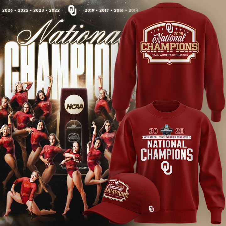 Oklahoma Sooners Champion 2026 NCAA Women's Gymnastics National Champions- sweatshirt
