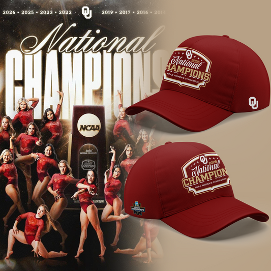 Oklahoma Sooners Champion 2026 NCAA Women's Gymnastics National Champions - CAP