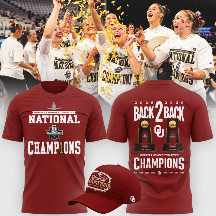 Oklahoma Sooners Champion 2026 NCAA Women's Gymnastics National Champions T-Shirt