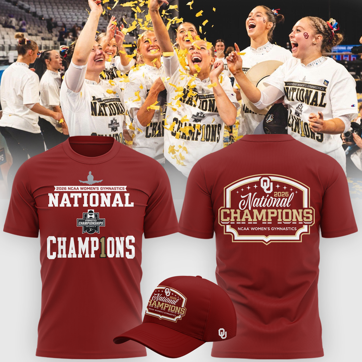 Oklahoma Sooners Champion 2026 NCAA Women's Gymnastics National Champions T-Shirt