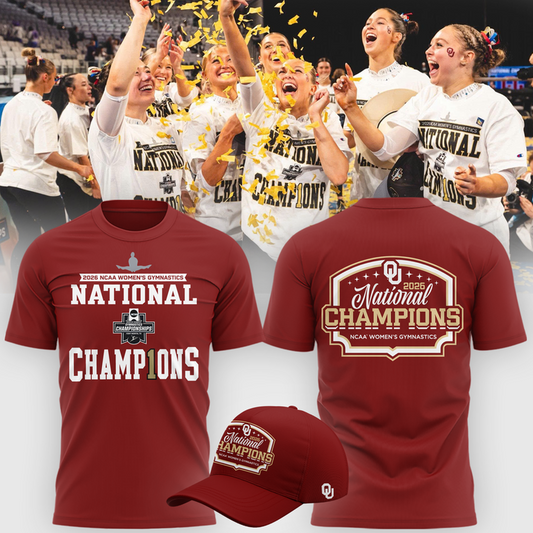Oklahoma Sooners Champion 2026 NCAA Women's Gymnastics National Champions T-Shirt