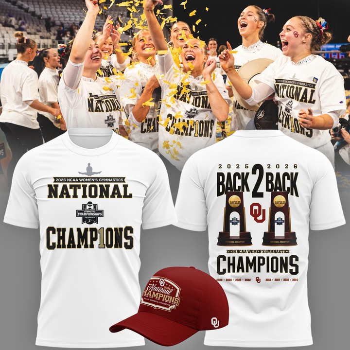 Oklahoma Sooners Champion 2026 NCAA Women's Gymnastics National Champions T-Shirt