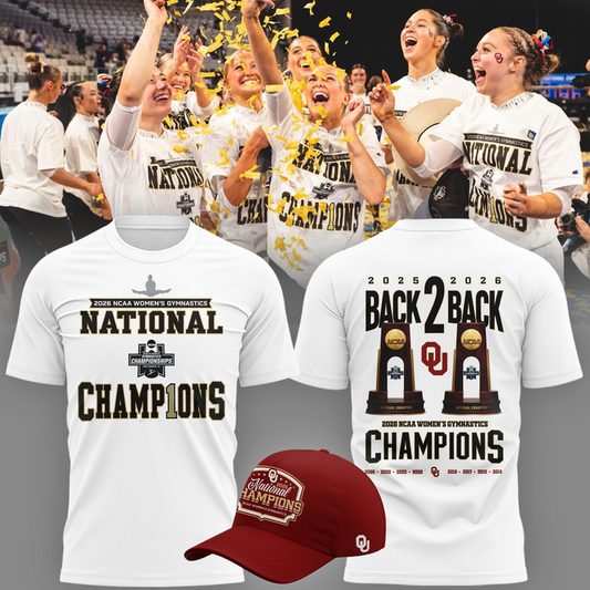 Oklahoma Sooners Champion 2026 NCAA Women's Gymnastics National Champions T-Shirt