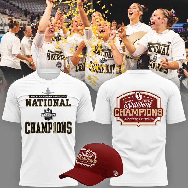 Oklahoma Sooners Champion 2026 NCAA Women's Gymnastics National Champions T-Shirt