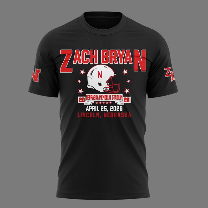 Limited Edition Zach Bryan - With Heaven on Tour - Nebraska Memorial Stadium Tshirt