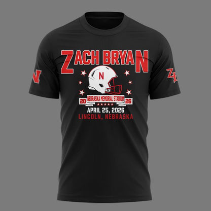 Limited Edition Zach Bryan - With Heaven on Tour - Nebraska Memorial Stadium Tshirt