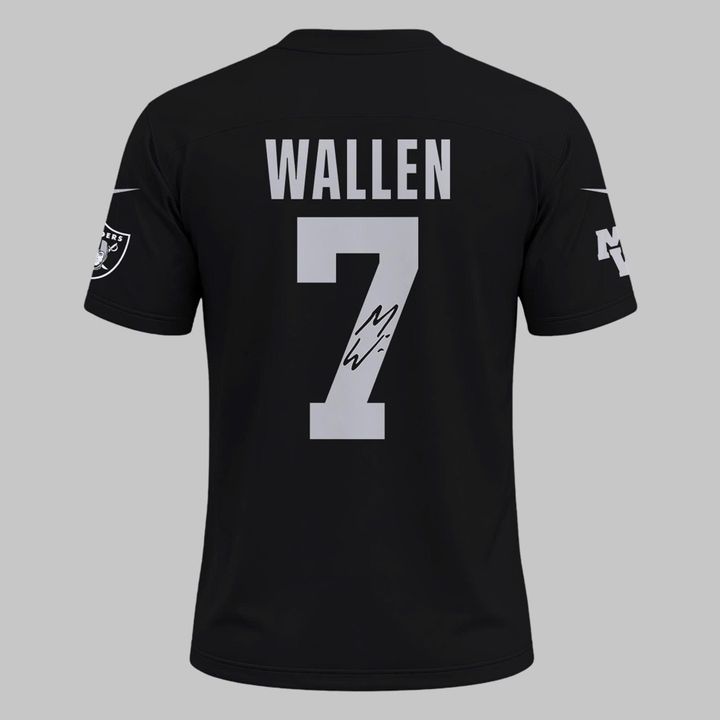 2026 Exclusive Version Signed Jersey Morgan Wallen x Las Vegas Raiders for fans!
