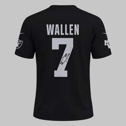 2026 Exclusive Version Signed Jersey Morgan Wallen x Las Vegas Raiders for fans!