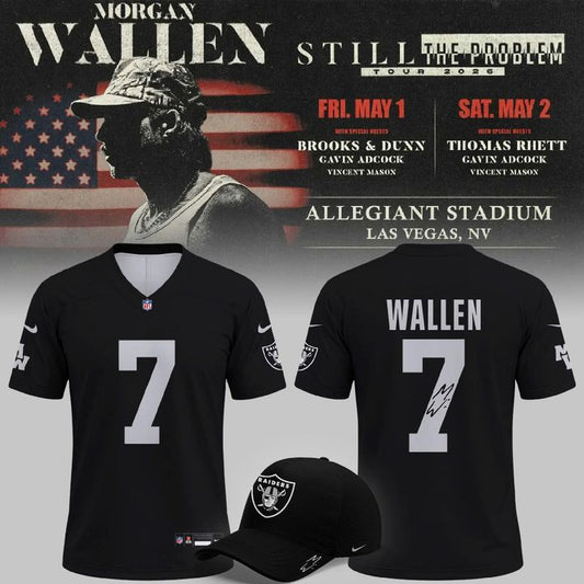 2026 Exclusive Version Signed Jersey Morgan Wallen x Las Vegas Raiders for fans!
