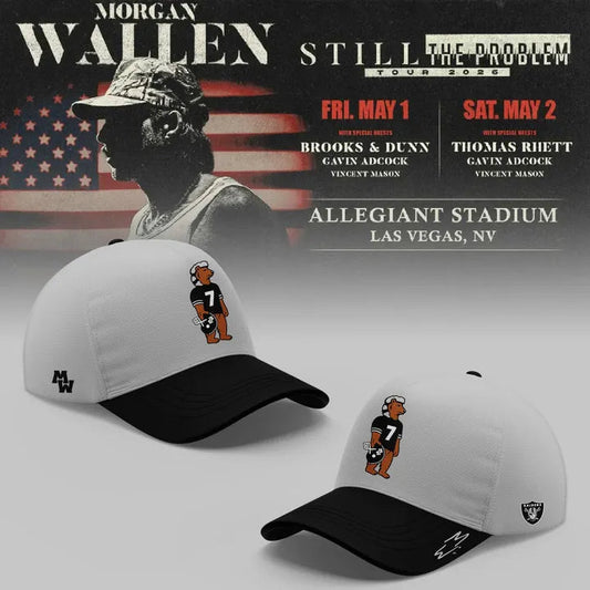 Exclusive Version Signed Cap Morgan Wallen x Las Vegas Raiders for fans.